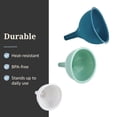 thumbnail image 4 of Farberware Soft Grips Silicone Kitchen Funnel Set, Blue, Sage and Gray - 3 Pieces, 4 of 10