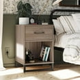 thumbnail image 2 of Nightstand with 1 Drawer, Distressed Gray Oak, 2 of 9