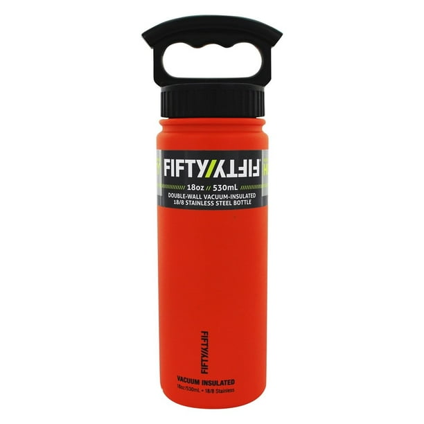 FIFTY/FIFTY Vacuum Insulated Travel Tumbler - 20oz Double Wall Stainless Steel, Keeps Drinks Hot/Cold