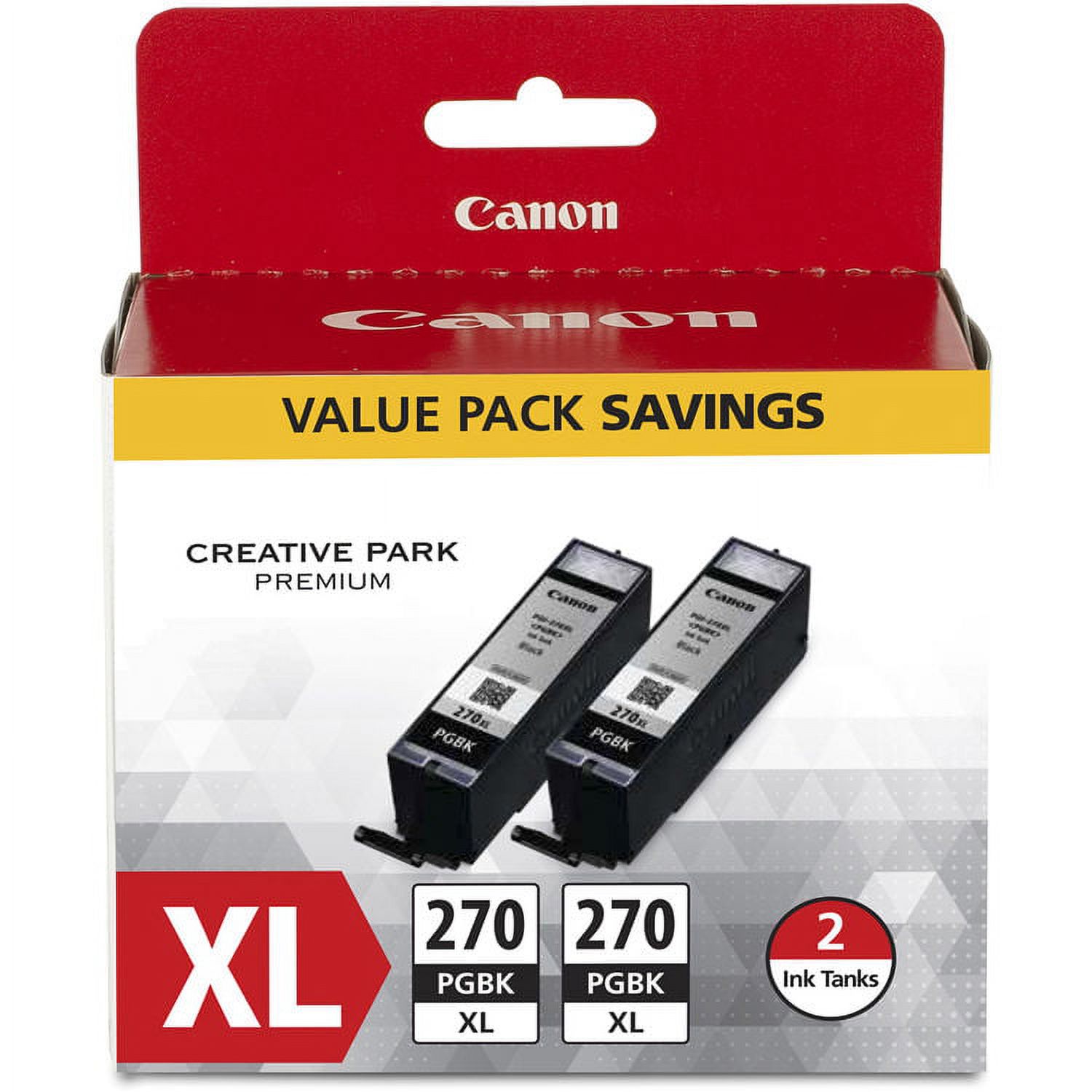 Genuine Canon CLI-271 Ink Tank 4-Pack (0390C005) + PGI-270XL Pigment Black Ink Tank Twin Pack (0319C005) - image 2 of 3
