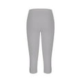 thumbnail image 5 of Lumtrix Capri Pants For Women Summer Stretch Tummy Control Workout Casual Leggings With Pockets Plus Size Athletic Gym Yoga Pant Gray L, 5 of 5
