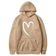 thumbnail image 4 of WZXFASHION Chandail à Capuchon pour Femmes à Imprimé d'Amour Simple, Mode, Ample, Décontracté, Chandail à Capuchon avec Poche, Économies du Printemps, Liquidation, Chandail à Capuchon à Fermeture Éclair Intégrale, 4 of 4