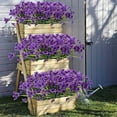 thumbnail image 6 of GRNSHTS 6 Bundles Artificial Flowers Outdoor UV Resistant Fake Flowers No Fade Faux Plastic Plants Garden Home Wedding Farmhouse Decor Deep purple, 6 of 6