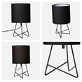 thumbnail image 5 of Lámpara de mesa 2 pack, estilo moderno, acabado negro,1 luz E27 60W, 5 of 5