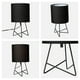 thumbnail image 5 of Lámpara de mesa 2 pack, estilo moderno, acabado negro,1 luz E27 60W, 5 of 5