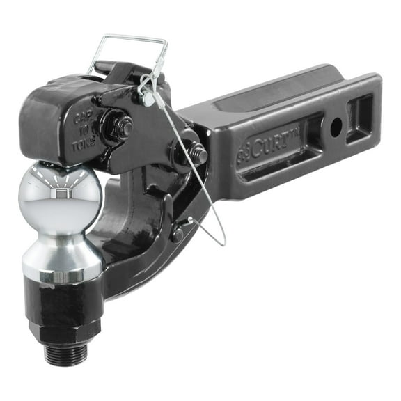 CURT Mfg 48012 Front Mount Hitch Receiver-Mount Ball & Pintle Combination - Features changeable 2 5/16" pintle ball