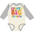 thumbnail image 3 of Inktastic Cutest Big Sis To Be Girls Long Sleeve Baby Bodysuit, 3 of 5