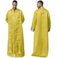 thumbnail image 4 of RUNQHUI Men's Priest Robe With Gold Trim And Cross Front Zip Closure For Church Worship And Cosplay Yellow 3XL, 4 of 7