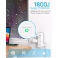 thumbnail image 4 of 2 Pack Surge Protector Outlet Extender with Rotating Plug, 6 AC Multi Plug with 3 USB Ports (1 USB C), 1800 J, 3-Sided S, 4 of 7