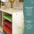 thumbnail image 5 of Guidecraft EdQ Shelves and 10 Bin Storage Unit 30" Natural: Wooden Bookcase with Compartments for Kids' Toys and Books in Playroom, 5 of 5