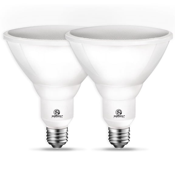 ENERGETIC Outdoor PAR38 LED Flood Light Bulb, Wet Rated, 90W Equivalent (11W),900 Lumens, Daylight 5000K, Non-Dimmable, E26 Base, ETL Listed, 2 Pack