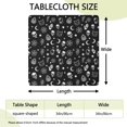 thumbnail image 2 of Black Gothic Skull Star Pattern Square Fitted Tablecloth with Elastic Edge,Square Table Cover,Washable Elastic Table Cover for Home Kitchen Party Decor 34"x34", 2 of 6