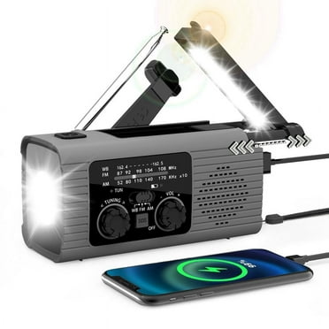 Emergency Weather Radio, Alert AM/FM Radio - Gray