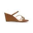 thumbnail image 3 of BLISSFUL STEP Strappy Open Toe Wedge Heels Slide Sandals for Women, 3 of 6