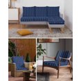 thumbnail image 6 of Navy Blue Striped Couch Cushion Covers Stretch, Washable Sofa Seat Covers Individual Seat Cushion Sofa Slipcovers Modern Abstract Art Geometric Stripes Couch Cover Furniture Protector L-1PCS, 6 of 7