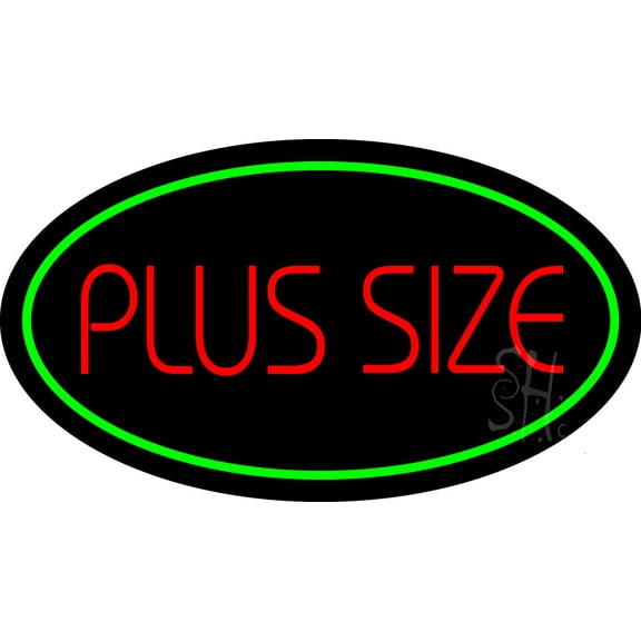 Plus Size Oval Green LED Neon Sign 13 x 24 - inches, Black Square Cut Acrylic Backing, with Dimmer - Bright and Premium built indoor LED Neon Sign for Storefront.