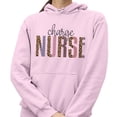 thumbnail image 2 of Charge Nurse Leopard Print Hoodie Sweatshirt Unisex Large Pink, 2 of 5