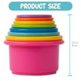 thumbnail image 5 of Stack & Count Stacking Cups - Colorful Baby Stacking Water Toys Set - Stackable Cups for Learning - Baby Bath Toys - Toddler Water Table Toys - 8 Count, 5 of 7
