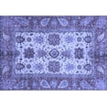 thumbnail image 1 of Ahgly Company Machine Washable Indoor Rectangle Oriental Blue Traditional Area Rugs, 4' x 6', 1 of 4