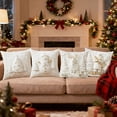thumbnail image 5 of For Living Room Festive Decor: 4 Counts Christmas Pillow Cover Set 18x18 Inch Soft Single Side Printing Cushion, 5 of 7