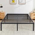 thumbnail image 1 of VECELO Metal Platform Bed Frame, Queen, 14.2' Height, Noise Reduction and Storage Space, No Box Spring Needed, Black, 1 of 7