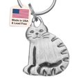 thumbnail image 1 of Danforth Barn Cat Pewter Keyring, 1 of 4