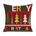 thumbnail image 5 of 4 fundas de cojín con temática navideña, funda de almohada de copo de nieve, funda de almohada navideña, funda de cojín navideña, funda de almohada navideña para sofá (B) oso de fresa Electrónica, 5 of 5