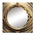 thumbnail image 2 of Designart "Optical Illusion Vintage Gilded Geometric Aspects VI" Abstract Spirals Square Mirror Wall Decor Transitional - Large Gold Square Bathroom Mirror - Square Printed Wall Mirror Art, 2 of 5