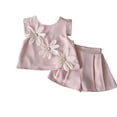 thumbnail image 4 of Amidoa Girls 2 Piece Outfits Summer Clothes Cute Tank Top and Casual Shorts Kids Clothing Sets Pink Size 1T, 4 of 7