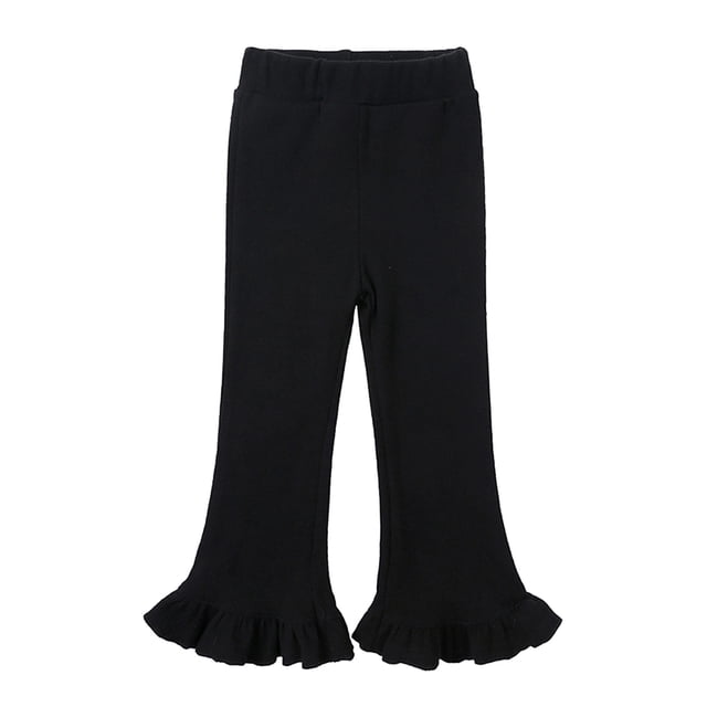 adviicd Baby Pants Girls Cargo Pants Wide Leg Loose Cargo Trousers with Pockets Streetwear Kids Pants Black,130