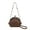 brown, variant on Women's Suede Woven Clutch - Retro Shell Shaped Crossbody with Kiss Lock, Quilted Shoulder Handbag