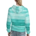 thumbnail image 7 of Picia Teal Turquoise Pattern Casual Women's Hoodie, Hooded Sweatshirt with Kangaroo Pocket, Comfortable Pullover with Eye-catching Drawstrings-XX-Large, 7 of 7