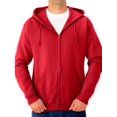thumbnail image 1 of Jerzees Men's Adult Full Zip Hooded Sweatshirt X Sizes, True Red, 3X, 1 of 5