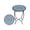 Dark Blue, variant on Metal Round Side Table, Weather Resistant Patio Accent Table Indoor Outdoor Use, 14u201DPlant Stand Flower Pots Vase Home Decor, Easy Assemble