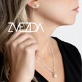 thumbnail image 2 of Set Collar Dije Perla Aretes Poste Zvezda Plata 0.925 Mujer crema Unitalla, 2 of 4