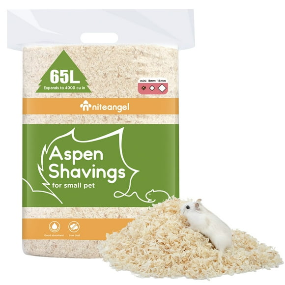 Ropa de cama de afeitar Niteangel Aspen para mascotas pequeñas, 65 L