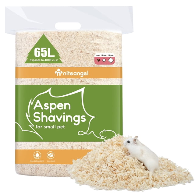 Ropa de cama de afeitar Niteangel Aspen para mascotas pequeñas, 65 L
