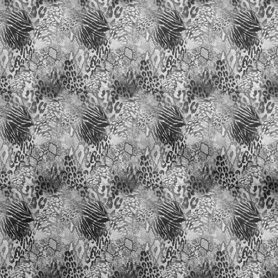 oneOone Viscose Chiffon Gray Fabric Animal Skin Fabric For Sewing Printed Craft Fabric By The Yard 42 Inch Wide