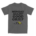 thumbnail image 3 of Camisetas para hombre y mujer, de Peanuts, Charlie Brown, Monday Good Grief, Snoopy, 100 % algodón, camisetas de manga corta con cuello redondo, idea de regalo, 3 of 5