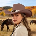 thumbnail image 2 of Chapeau de Cowboy Western Classique pour l'Extérieur, Tous les Jours, Soleil en Plein Air, Couvre-Chef Style Jazz à la Mode, 2 of 6