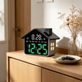 LED House Shaped Alarm Clock, Multi-Functional Electronic Clock with ...