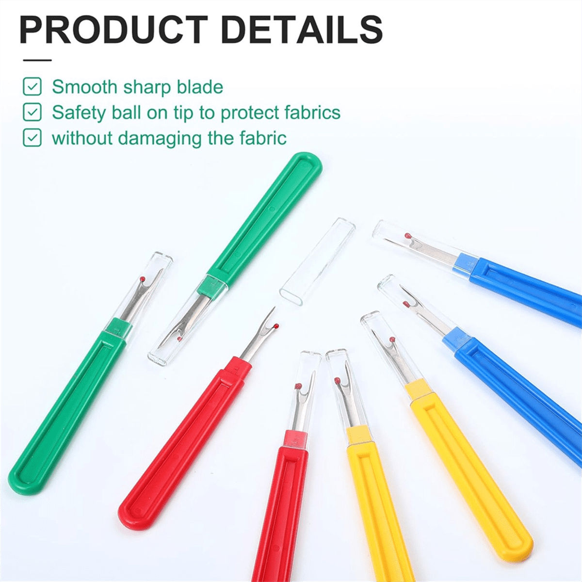Symkmb 48 Pcs Sewing Seam Rippers Set Handy Colorful Thread Cutter Ripper for Embroidery Clothes Tag Remover Plastic