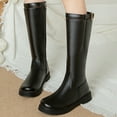 thumbnail image 4 of POROPL Knee High Boots for Women Leather Buckleknight Shoes,Boots Size 4.5, 4 of 5