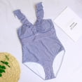 thumbnail image 6 of New & Trending NMMUED Womens One Piece Swimsuits, Ruffle Swimsuits for Women, Ruched One Piece Swimsuits for Women, Women Beach Fashion, Ruffle Bathing Suits for Women, Blue XL, 6 of 9