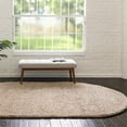 thumbnail image 2 of Unique Loom Everyday Shag Plush Area Rug 8' x 10' Oval in Taupe, 2 of 2