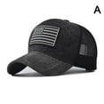 thumbnail image 6 of VtiswUws Vintage Trucker Hats for Men American Flag Patch Breathable Mesh Baseball Cap ^ч, 6 of 8
