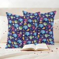 thumbnail image 3 of Coastal Blue Outdoor Waterproof Pillow Covers, Ocean Starfish Shell Conch Watercolor Decorative Square Throw Pillowcase Sofa Cushion Sham for Patio/Couch/Chair, 24"x24" 2 Pack, 3 of 8