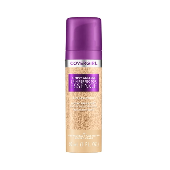 COVERGIRL Simply Ageless Skin Perfector Essence Liquid Foundation, 25 Light-Neutral, 1 fl oz