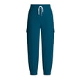 thumbnail image 6 of Lightweight Nylon Cargo Joggers for Women Quick Dry UPF 50+ Hiking Pants High Waisted with Pockets Navy,Size XL, 6 of 7