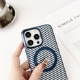 thumbnail image 2 of for Magnetic iPhone 13 Pro Max Case, Phone Case [Compatible with MagSafe] Slim Fit Smooth Carbon Fiber Shockproof Women Men Girls Boys Protective Case Cover for iPhone 13 Pro Max, Silver, 2 of 8